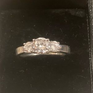 Size 8.5 three stone ring